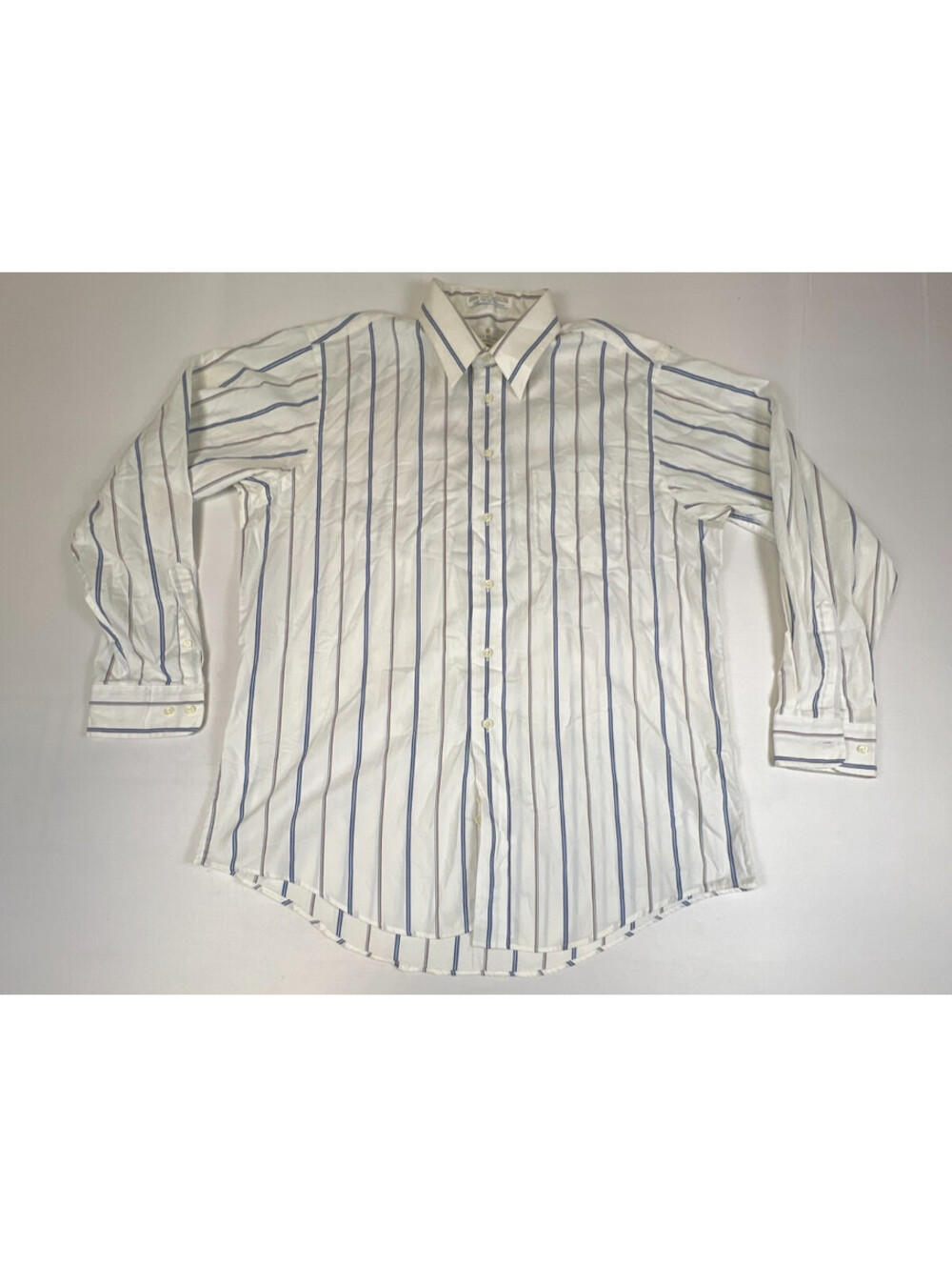 Vintage Bill Blass Menswear Men 16.5 34/35 Striped Dress Shirt Made in USA